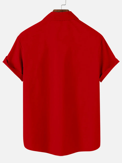 Men's Christmas Funny Graphic Short Sleeve Hawaiian Shirt